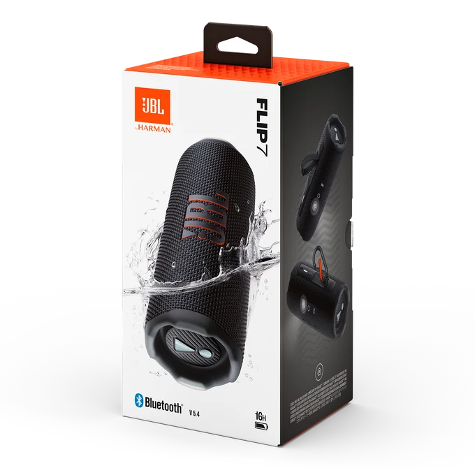 JBL Flip 7 Wireless Portable Bluetooth Speaker | Waterproof | Dustproof | BLACK |- NEW-