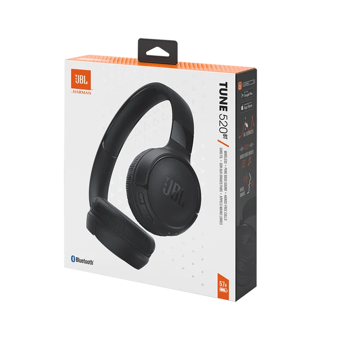 JBL Tune 520BT Wireless Bluetooth Headphones - BLACK