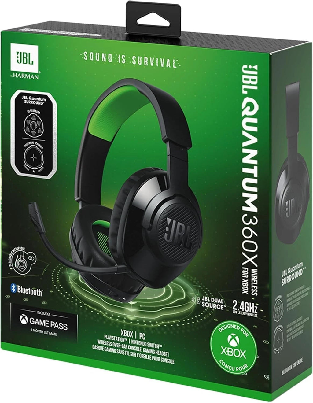 JBL Quantum 360X Over-Ear Wireless Gaming Headset for Xbox | Black